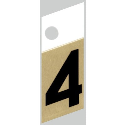 1" - "4" Slanted Black & Gold Numbers