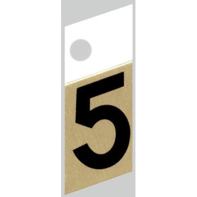 1" - "5" Slanted Black & Gold Numbers