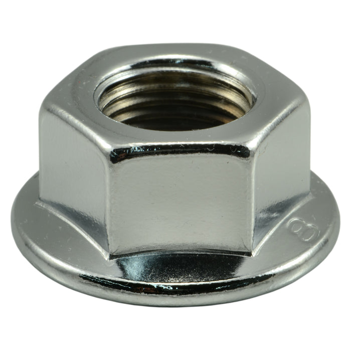 16mm-1.5 Chrome Plated Steel Fine Thread Flange Nuts