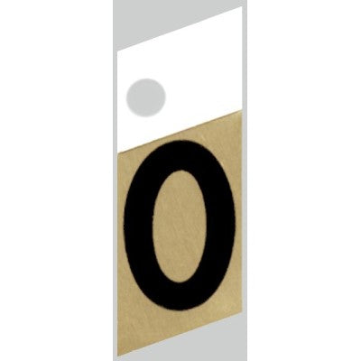 1" - "0" Slanted Black & Gold Numbers