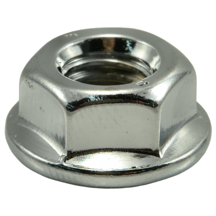8mm-1.25 Chrome Plated Steel Coarse Thread Flange Nuts