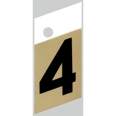 1.5" - "4" Slanted Black & Gold Numbers