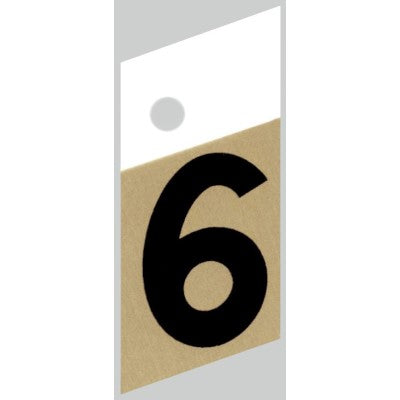 1.5" - "6" Slanted Black & Gold Numbers