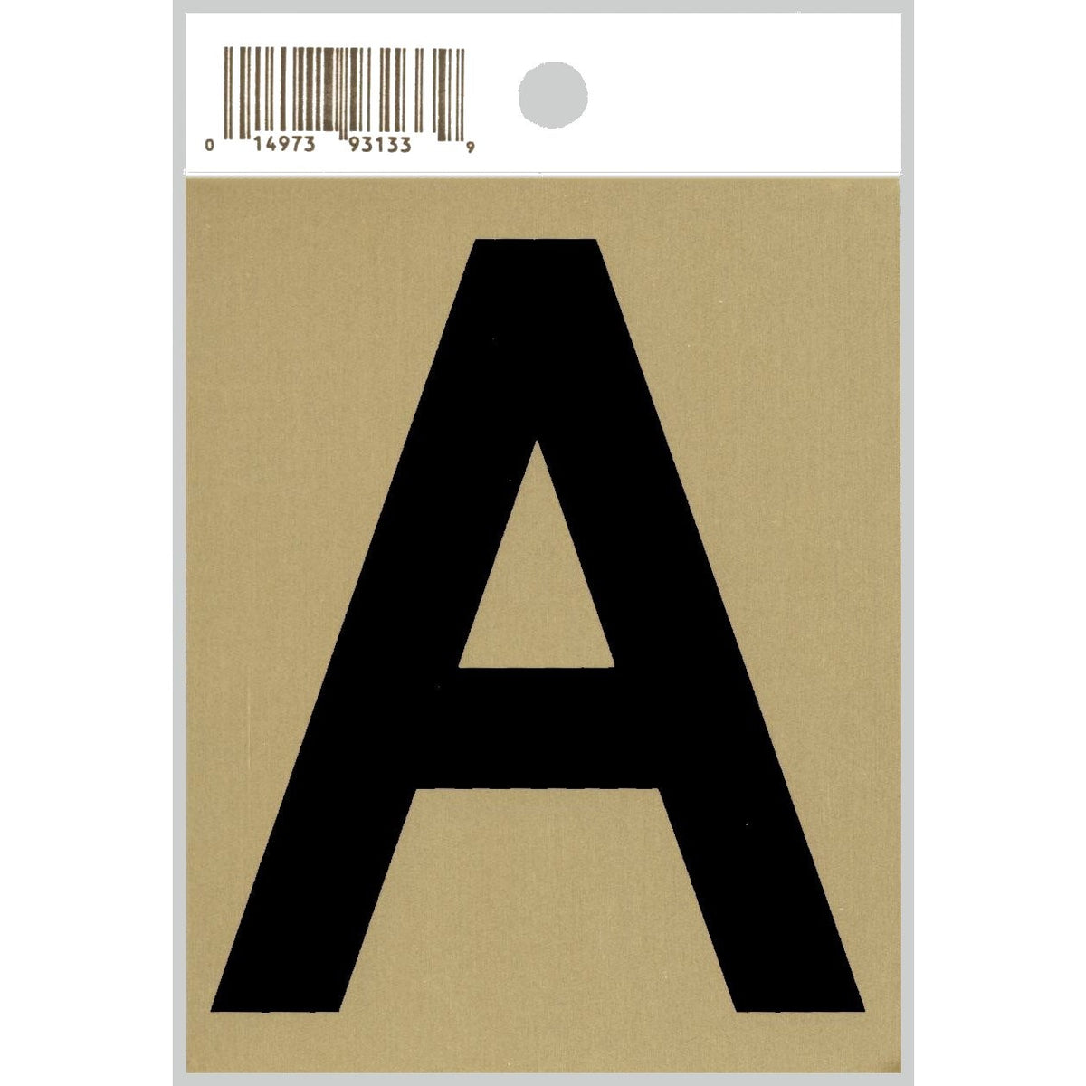 3" - "A" Straight Black & Gold Letters