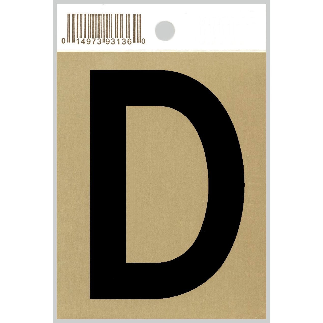 3" - "D" Straight Black & Gold Letters