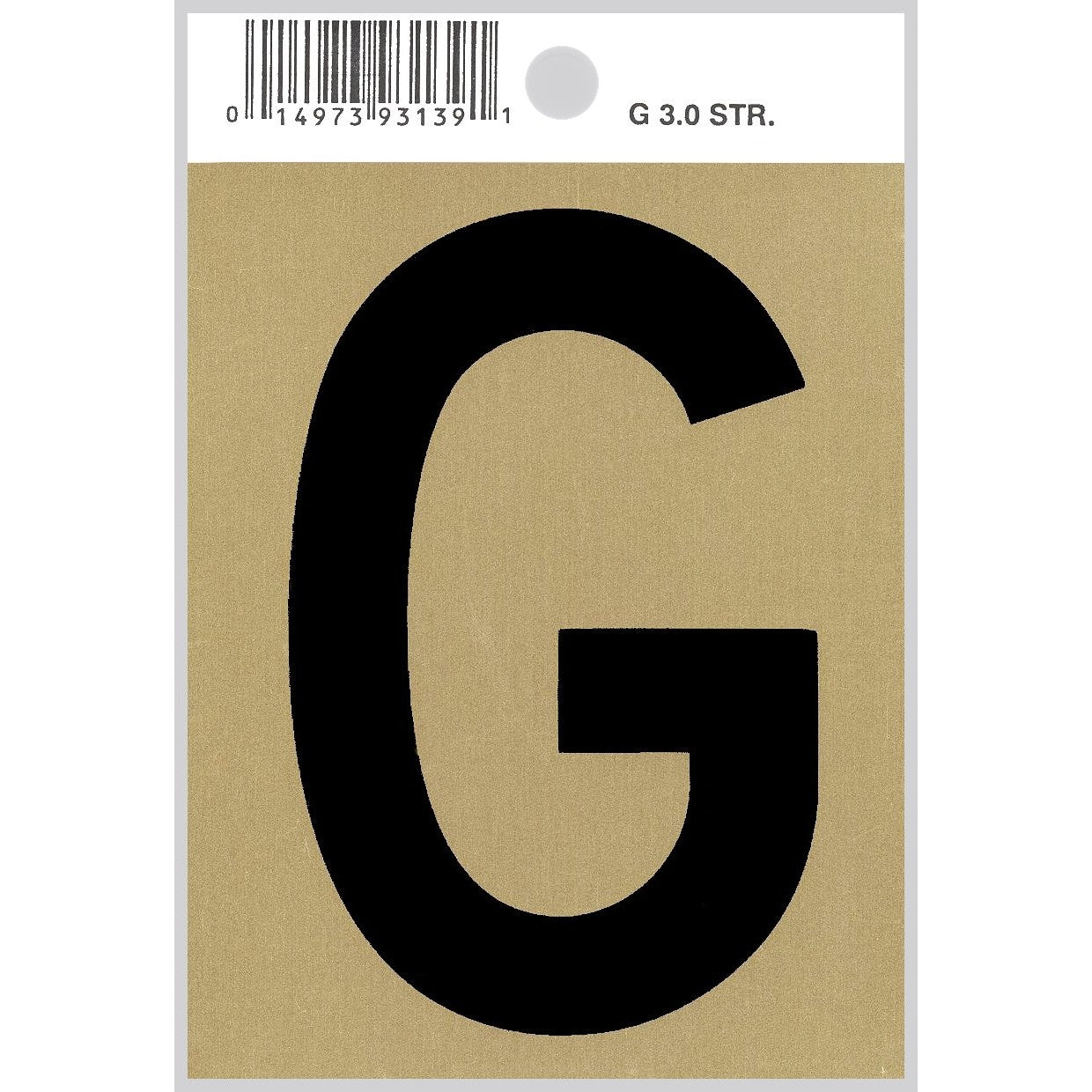3" - "G" Straight Black & Gold Letters