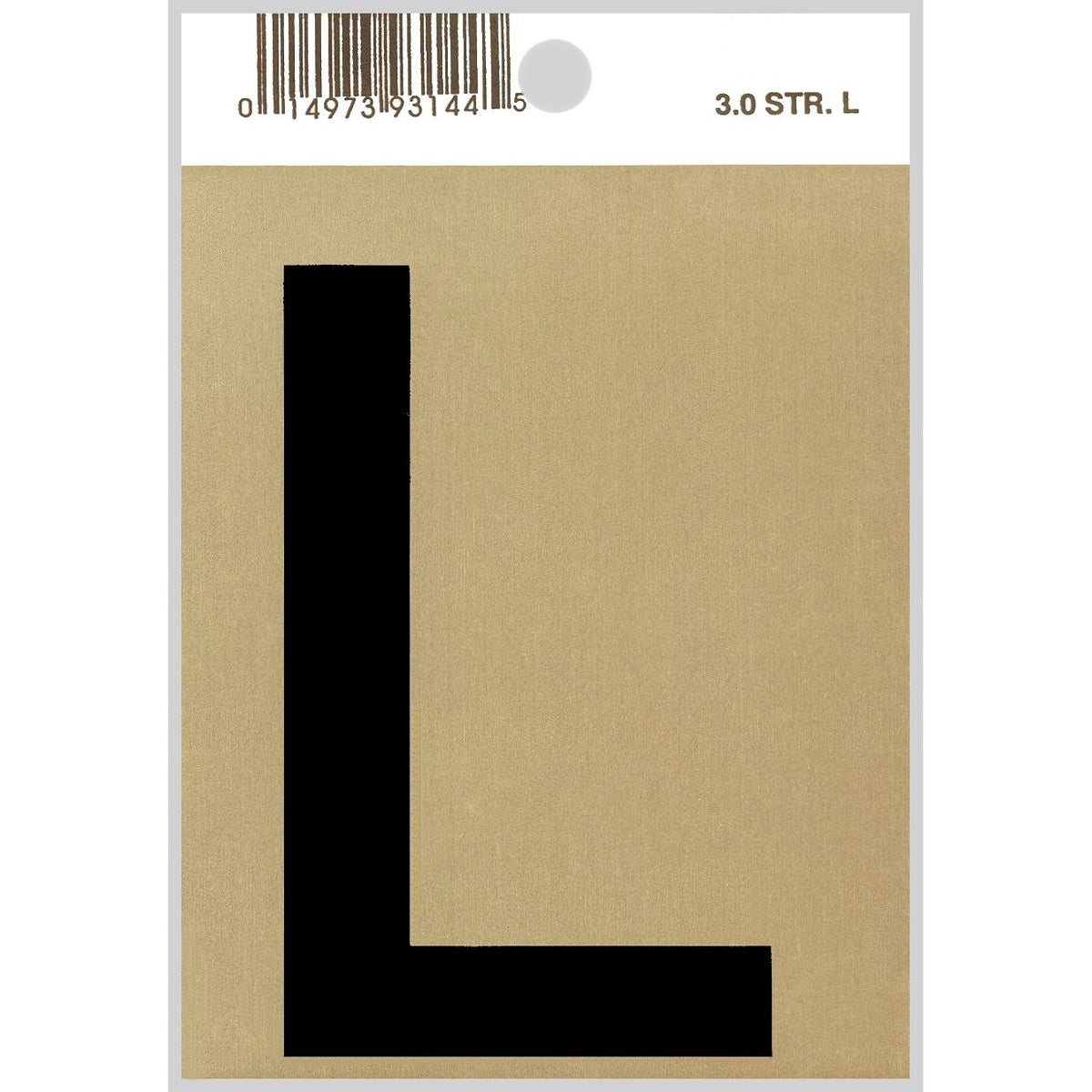 3" - "L" Straight Black & Gold Letters