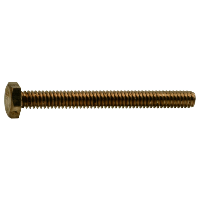 1/4"-20 x 2-1/2" Silicon Bronze Coarse Thread Hex Cap Screws