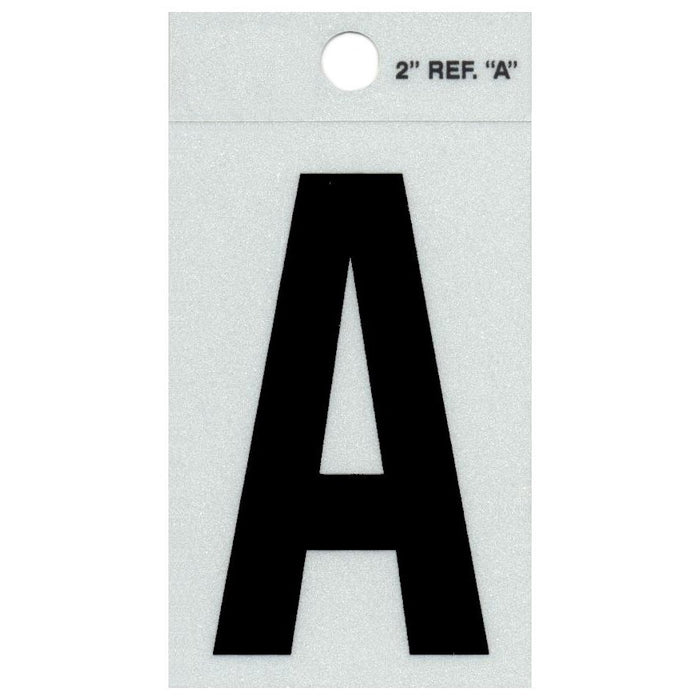 2" - A Straight Black Reflective Letters