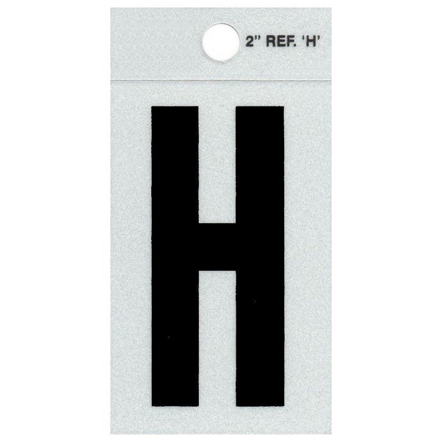 2" - H Straight Black Reflective Letters