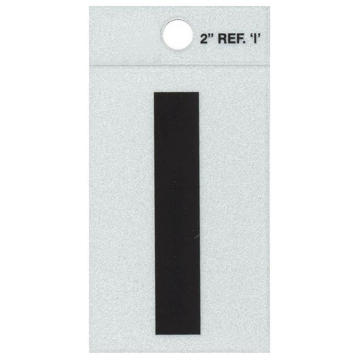2" - I Straight Black Reflective Letters
