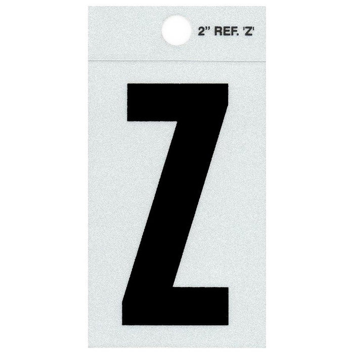 2" - Z Straight Black Reflective Letters
