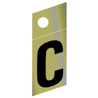 1.25" - C Slanted Gold Numbers