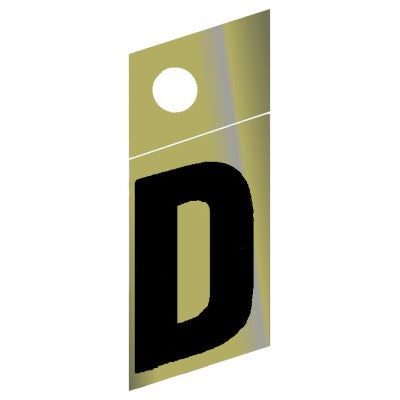 1.25" - D Slanted Gold Numbers