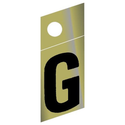 1.25" - G Slanted Gold Numbers