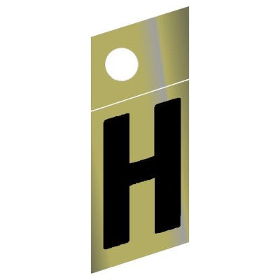 1.25" - H Slanted Gold Numbers
