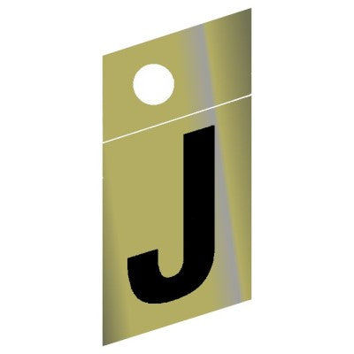 1.25" - J Slanted Gold Numbers