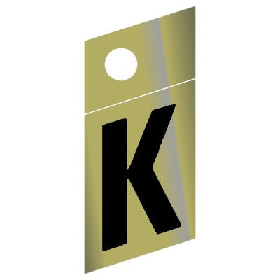 1.25" - K Slanted Gold Numbers