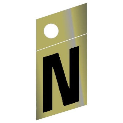 1.25" - N Slanted Gold Numbers