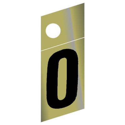 1.25" - O Slanted Gold Numbers