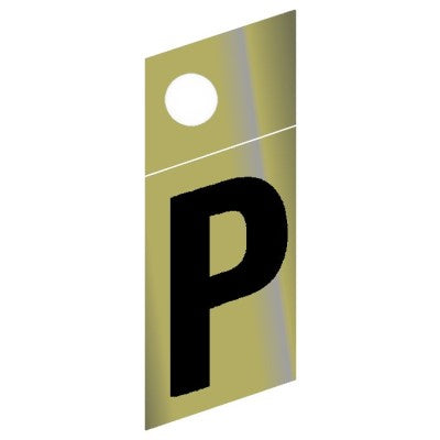 1.25" - P Slanted Gold Numbers
