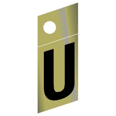 1.25" - U Slanted Gold Numbers