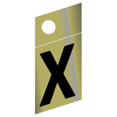 1.25" - X Slanted Gold Numbers