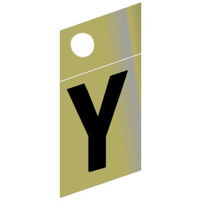 1.25" - Y Slanted Gold Numbers