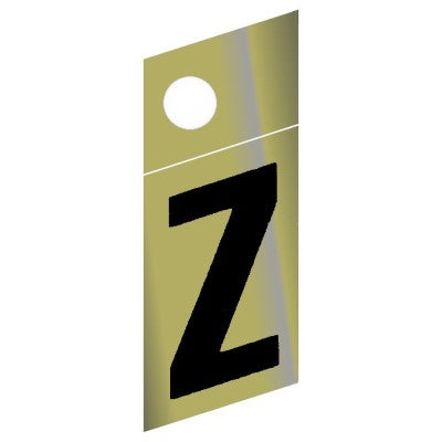 1.25" - Z Slanted Gold Numbers