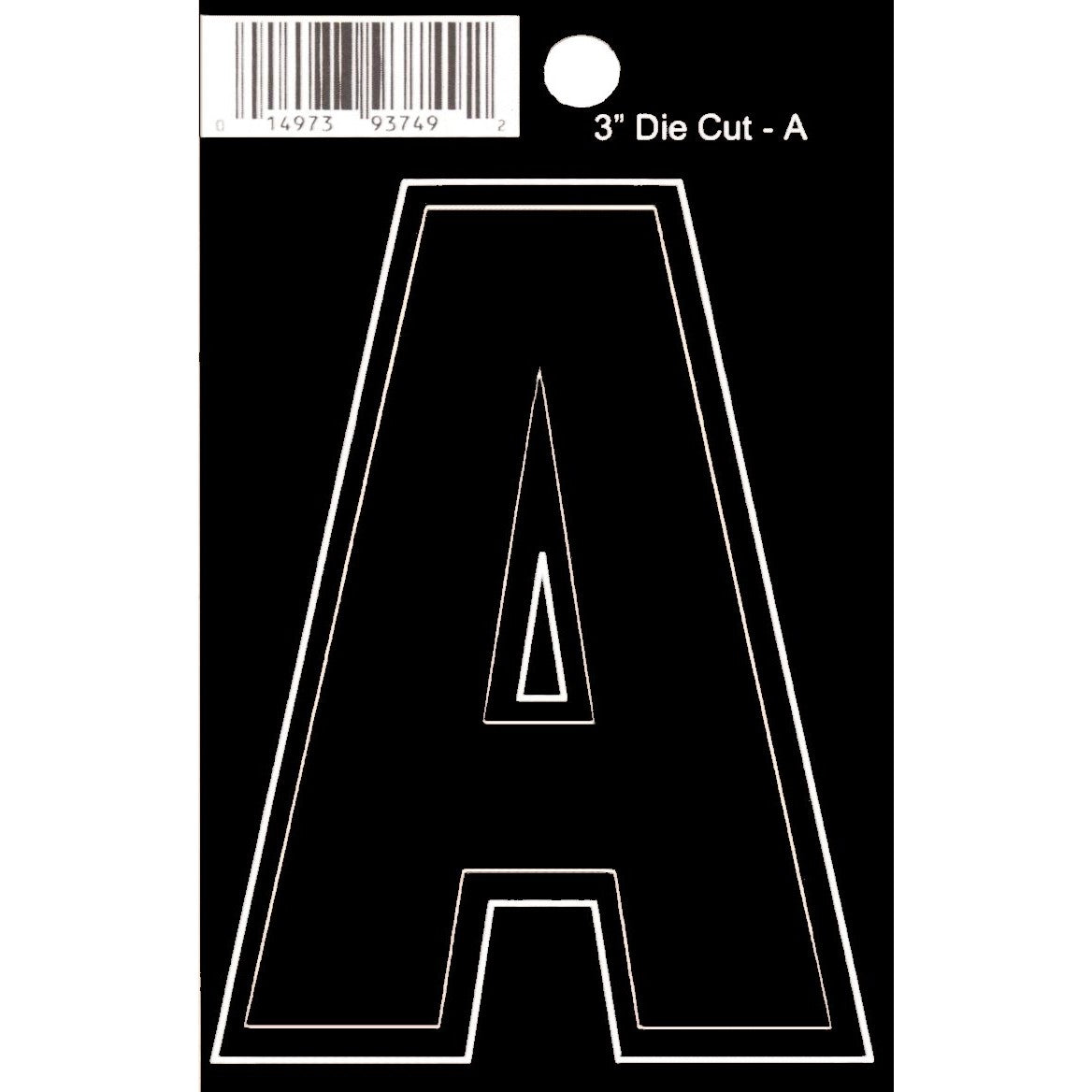 3" - A Black Die Cut Letters