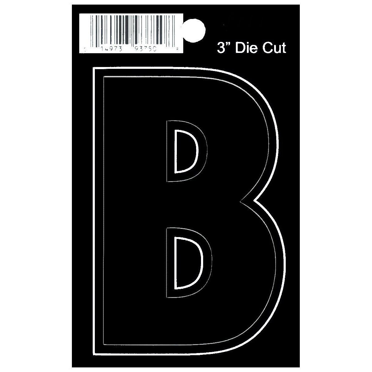 3" - B Black Die Cut Letters