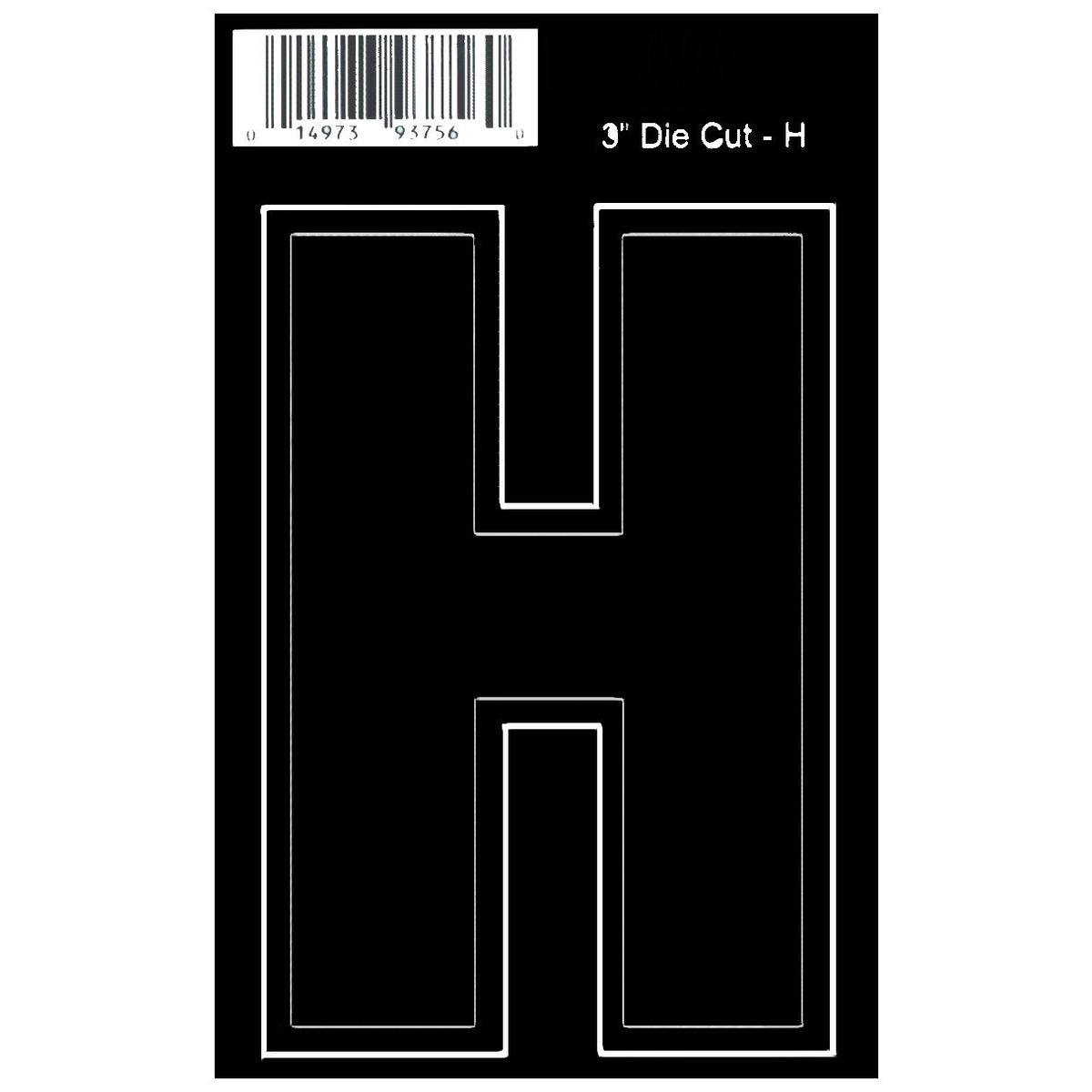 3" - H Black Die Cut Letters