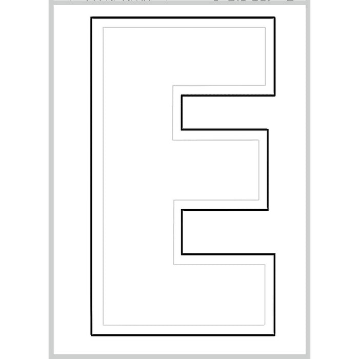 3" - E White Die Cut Letters