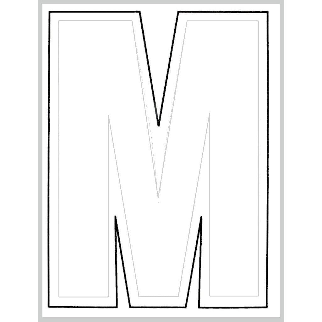 3" - M White Die Cut Letters