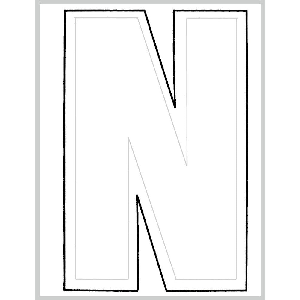 3" - N White Die Cut Letters