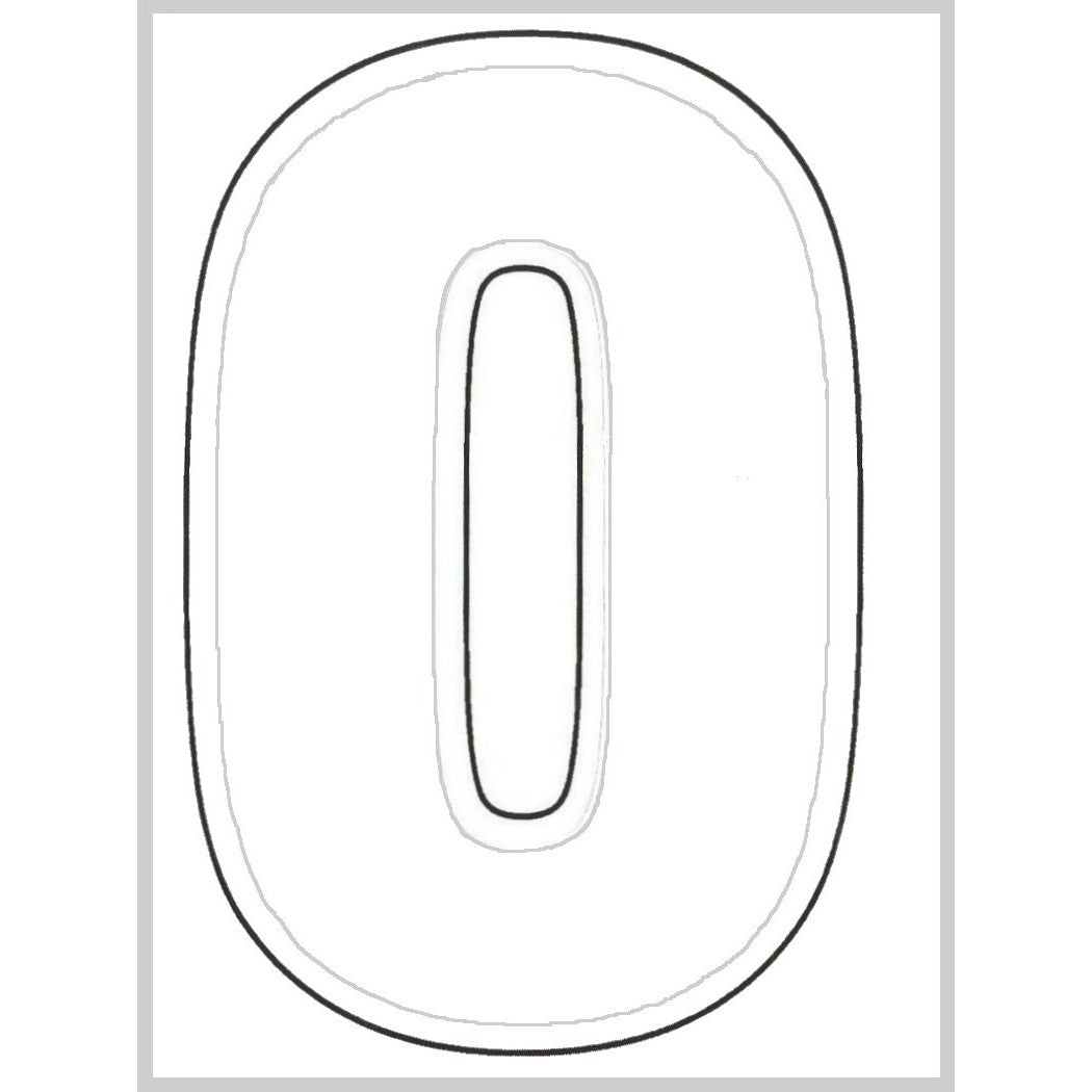3" - O White Die Cut Letters
