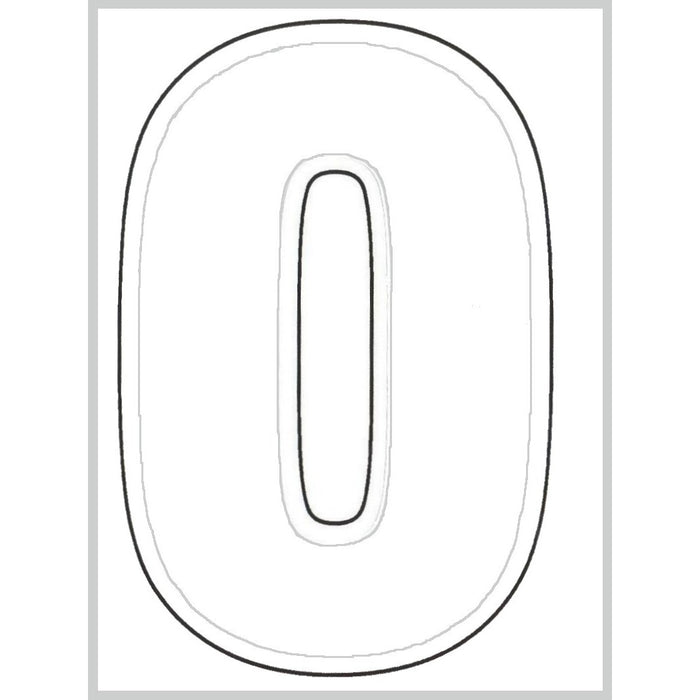 3" - O White Die Cut Letters