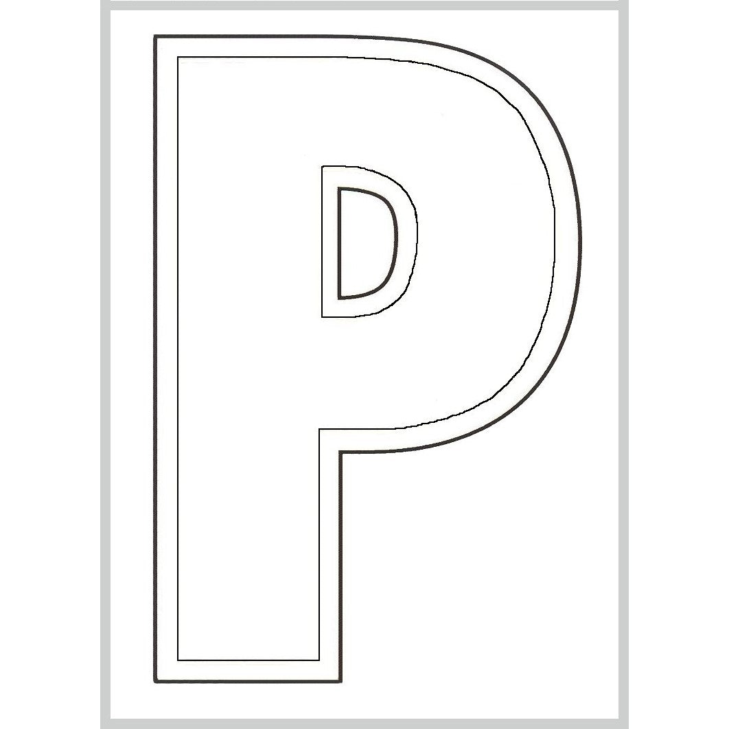3" - P White Die Cut Letters
