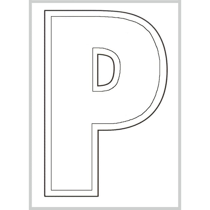 3" - P White Die Cut Letters