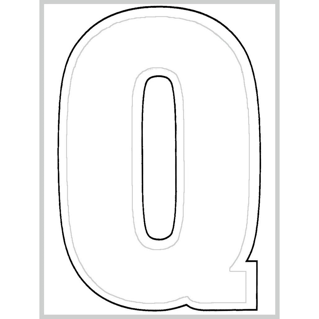 3" - Q White Die Cut Letters