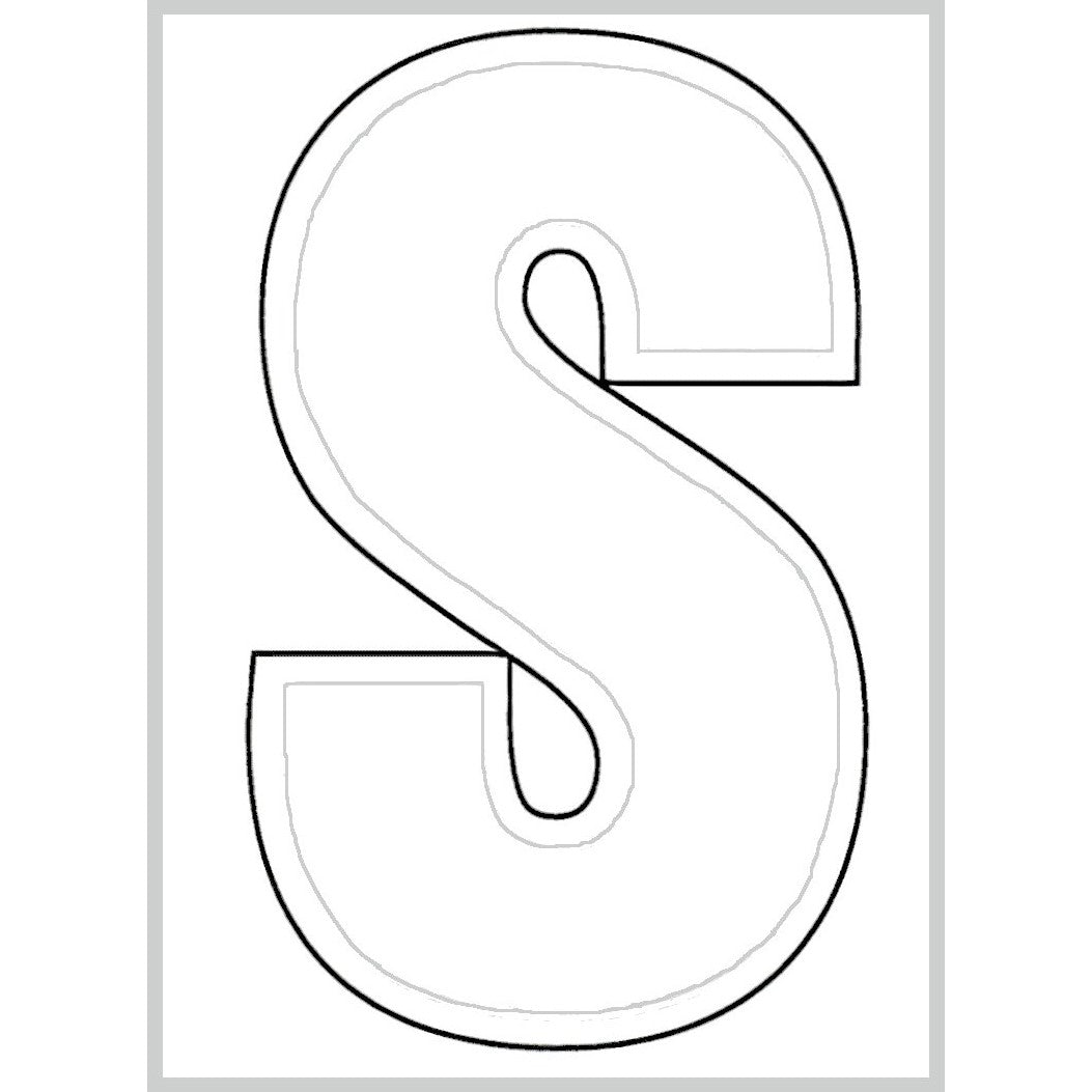 3" - S White Die Cut Letters