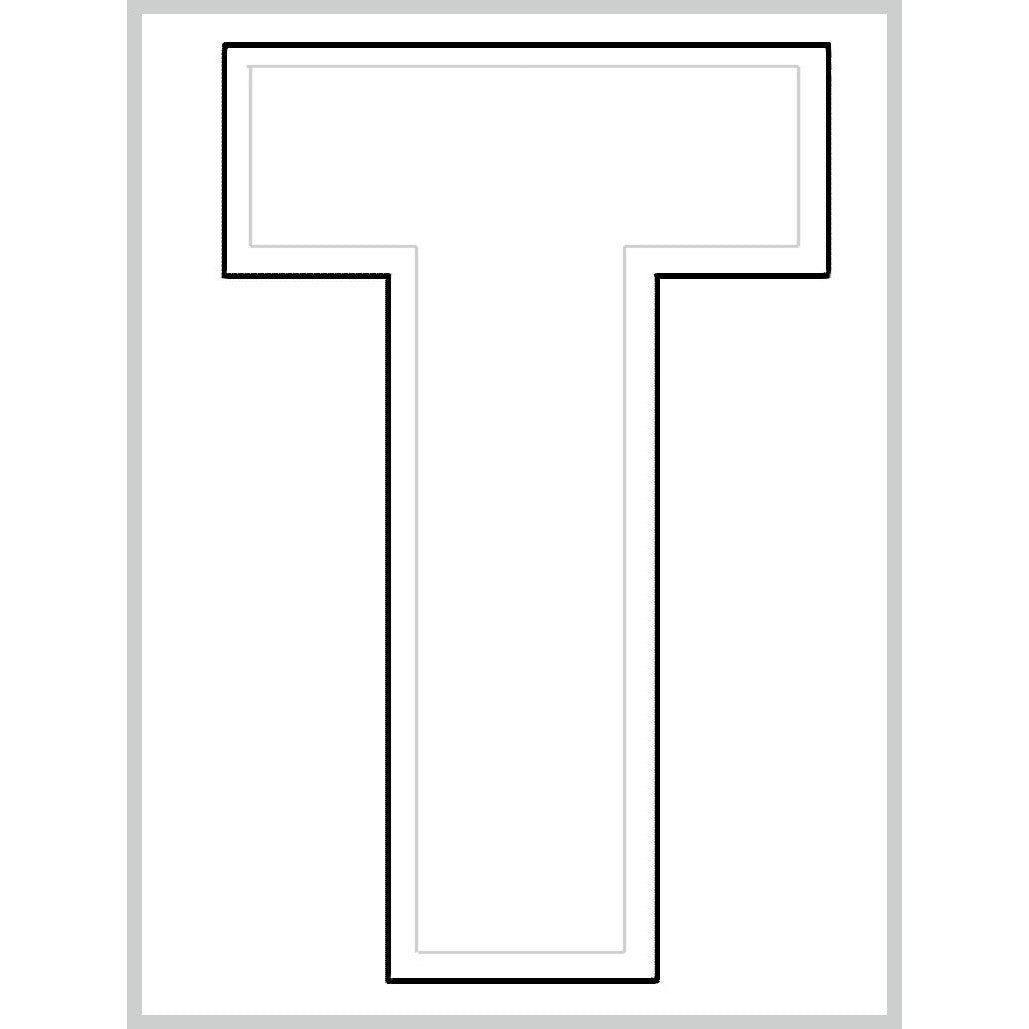 3" - T White Die Cut Letters