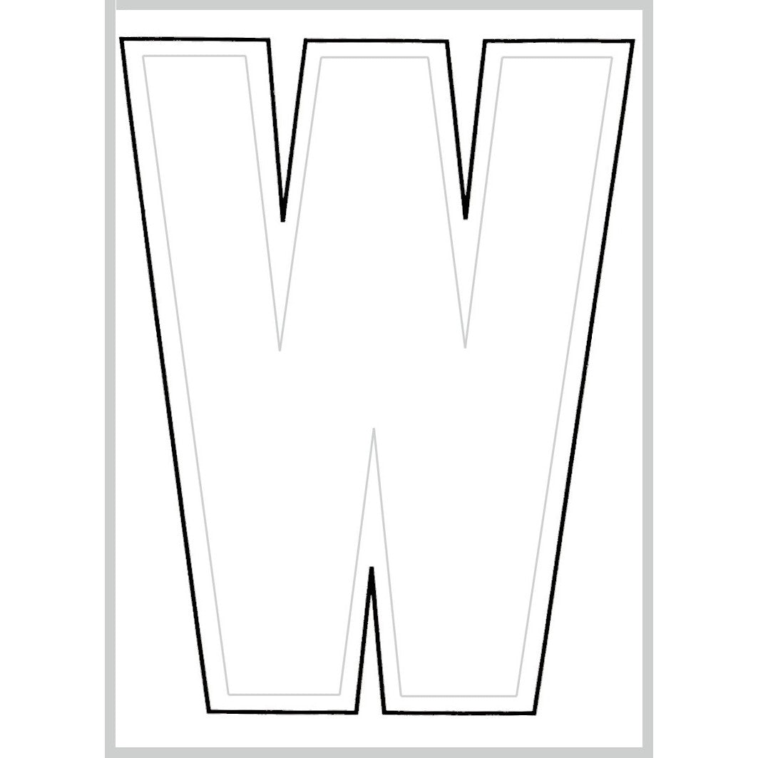 3" - W White Die Cut Letters