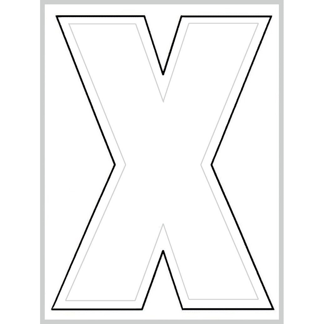 3" - X White Die Cut Letters