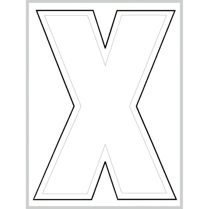3" - X White Die Cut Letters