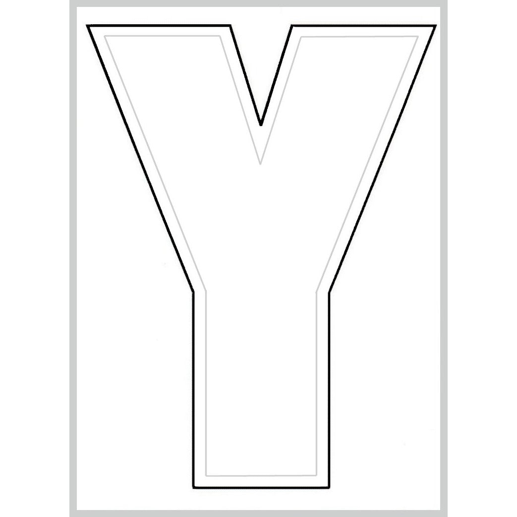 3" - Y White Die Cut Letters