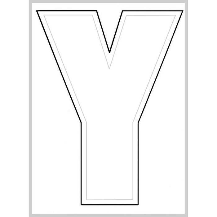 3" - Y White Die Cut Letters
