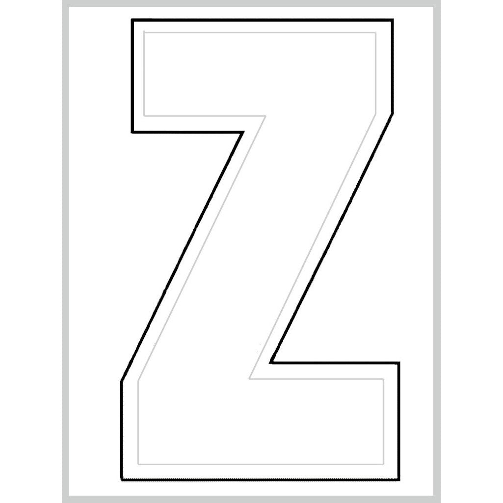 3" - Z White Die Cut Letters