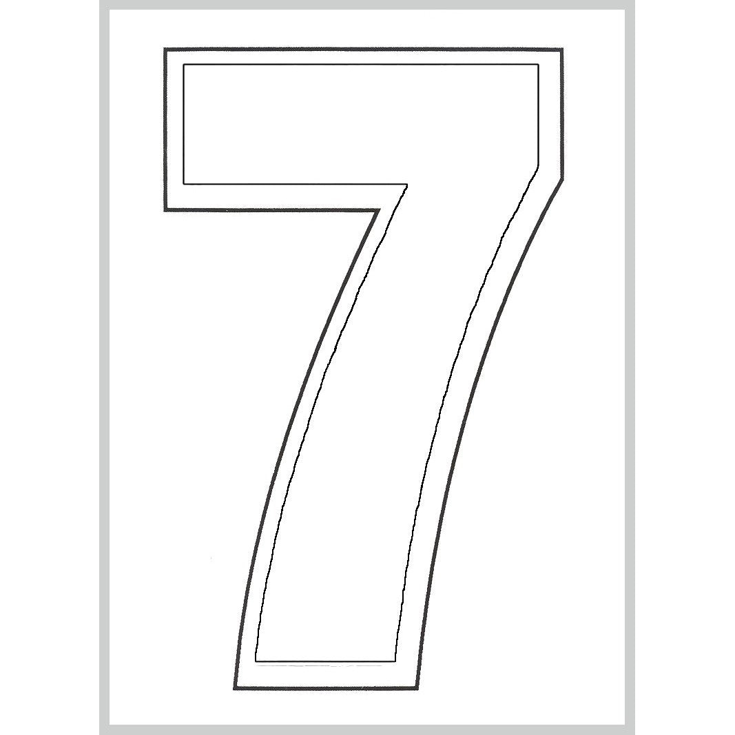 3" - 7 White Die Cut Numbers