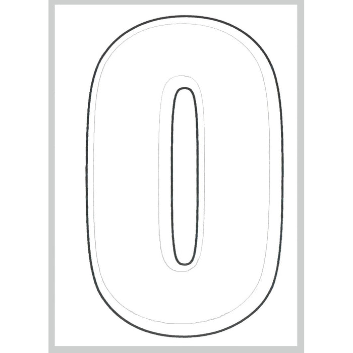 3" - 0 White Die Cut Numbers